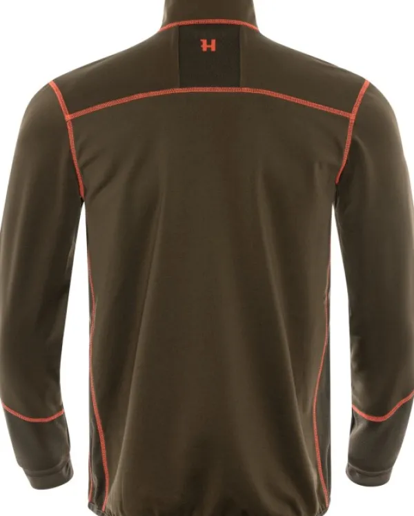 Härkila Scandinavian Fleece Jacket fleecetakki, vihreä/ruskea/oranssi