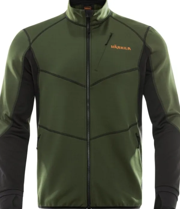 Härkila Scandinavian Fleece Jacket fleecetakki, vihreä/musta