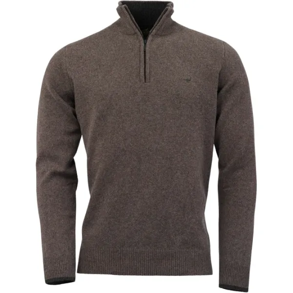 Laksen Brompton Zip-Neck villapaita, Bisquit