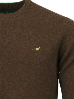 Laksen Hoy O-Neck villapusero, ruskea