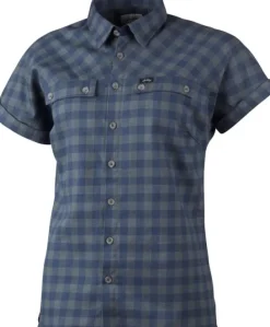 Lundhags Ekren Short Sleeve naisten kauluspaita, sininen