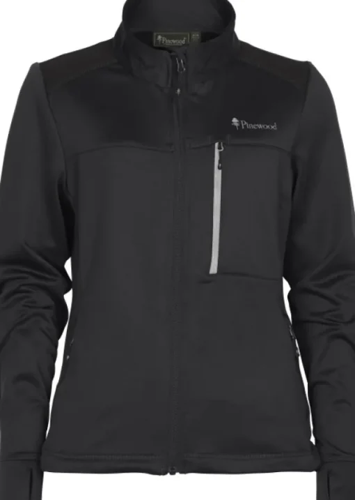 Pinewood Abisko Power Fleece naisten fleecetakki, musta