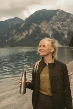 Pinewood Abisko Power Fleece naisten fleecetakki, tummanvihreä