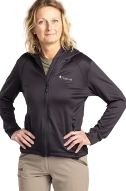 Pinewood Finnveden Hoodie naisten fleecetakki, musta