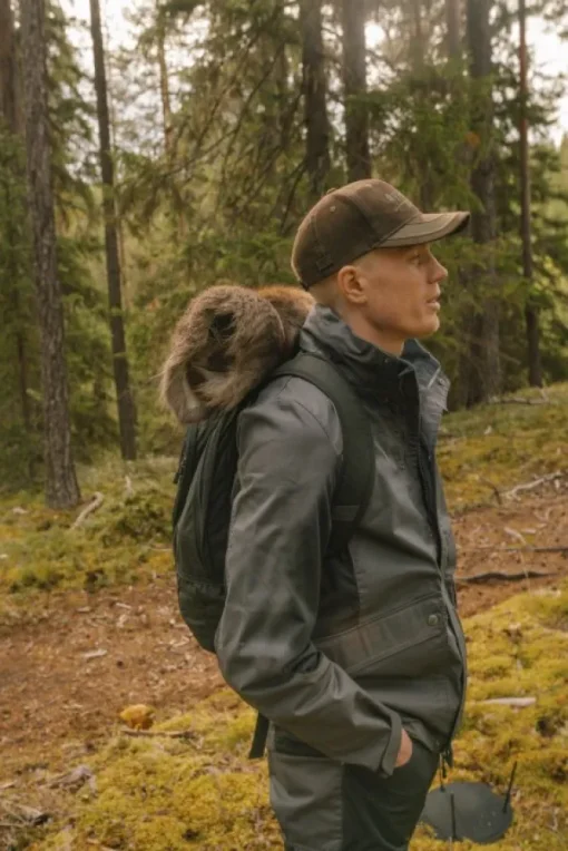 Pinewood Finnveden Trail Hybrid Jacket takki, tummanharmaa/musta