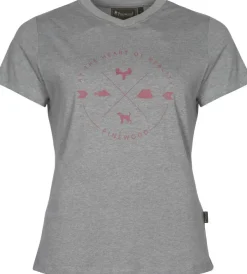Pinewood Finnveden Trail T-Shirt naisten t-paita, vaaleanharmaa