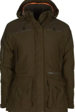 Pinewood Småland Forest Padded Jacket naisten topattu metsästystakki, tummanvihreä