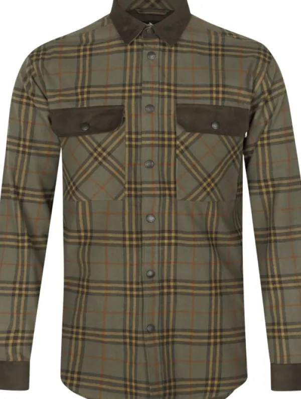 Seeland Banff Shirt paita, Grape Leaf/Terracotta Check