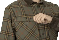 Seeland Banff Shirt paita, Grape Leaf/Terracotta Check
