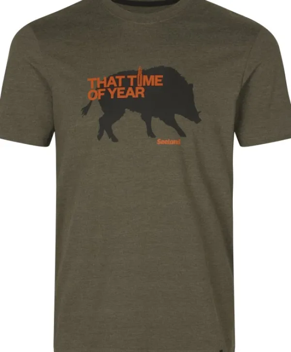 Seeland That Time T-shirt t-paita, Pine Green Melange
