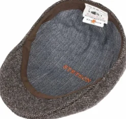 Stetson Texas Wool Herringbone lippalakki, Anthracite/Melange