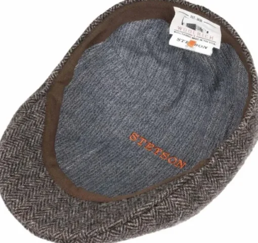 Stetson Texas Wool Herringbone lippalakki, Anthracite/Melange