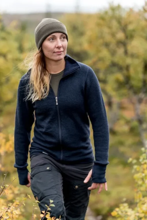 Woolpower Full Zip Jacket 400 -takki, unisex, Dark Navy