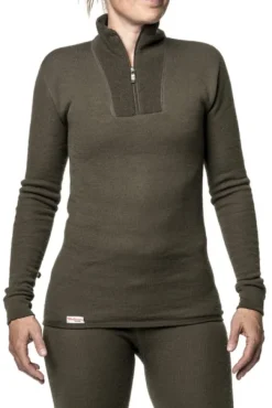 Woolpower Zip Turtleneck 200 Unisex Pine Green