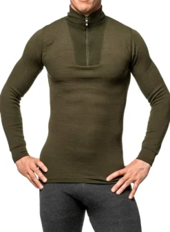 Woolpower Zip Turtleneck 200 Unisex Pine Green